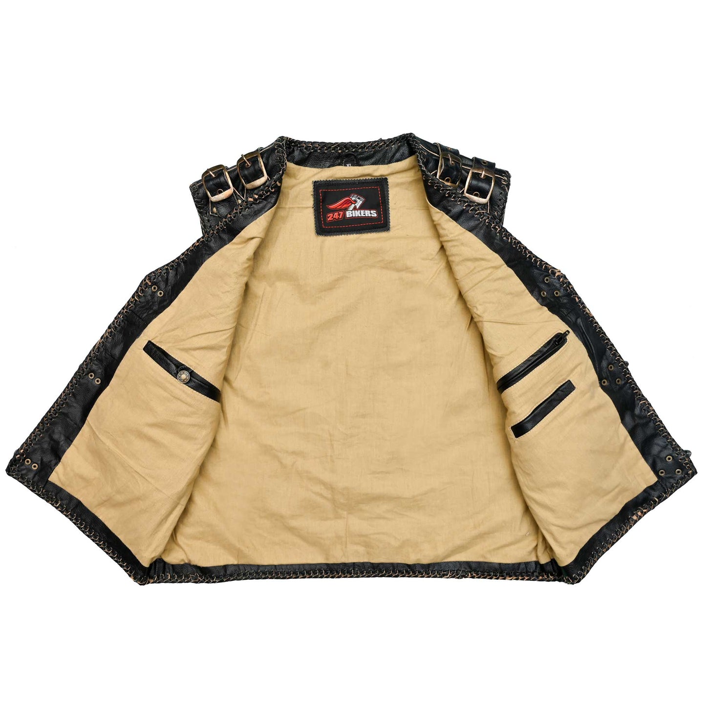 Ruskea Nahkaliivi Soljilla 300-1009