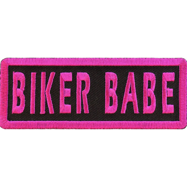 Biker Babe Kangasmerkki - Patch - 10x4cm