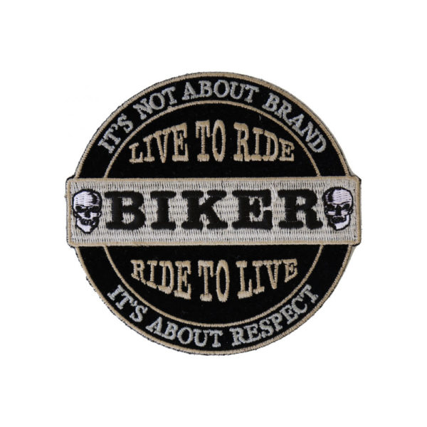 It's Not About Brand, It's About Respect Biker Kangasmerkki - Patch - 10x10cm